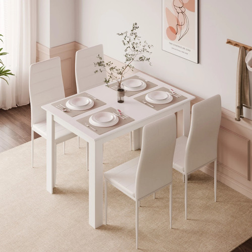 White dining table and - table, pu
