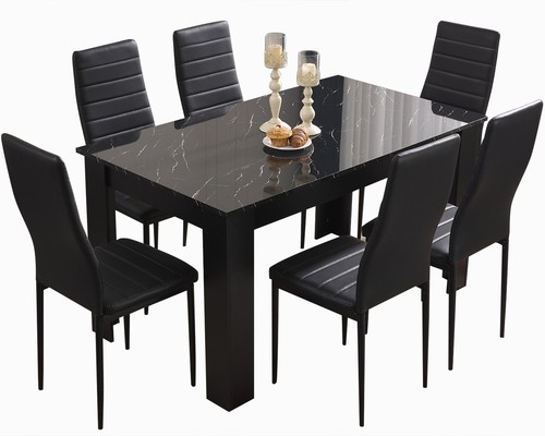 Dining table and chairs 6 - dining,