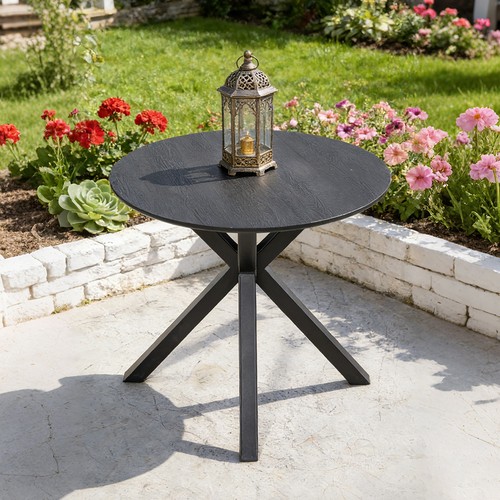 Round dining table - table, wood