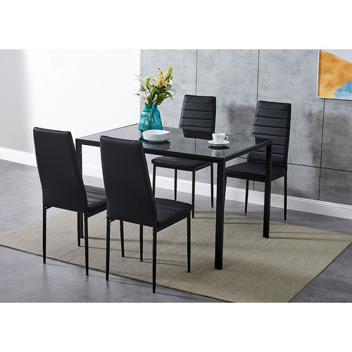 Black grey white dining - dining, table